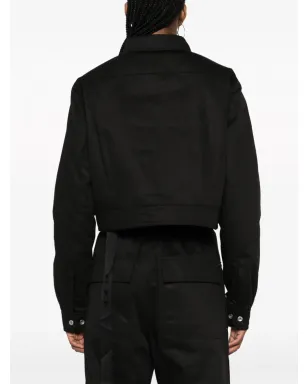 Rick Owens DRKSHDW カットアウト・クロップドジャケット - ブラック - サムネイル4