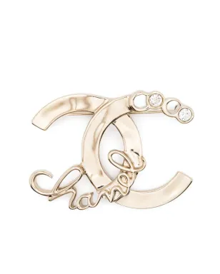 CHANEL ブローチ ビンテージ 2000年代 CC クリスタル装飾 ゴールドトーン - サムネイル1
