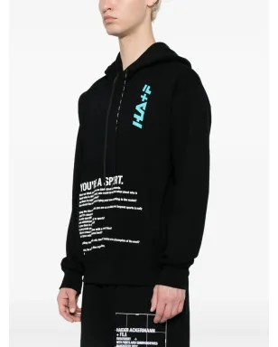 Haider Ackermann テキストプリント コットン パーカー - サムネイル3