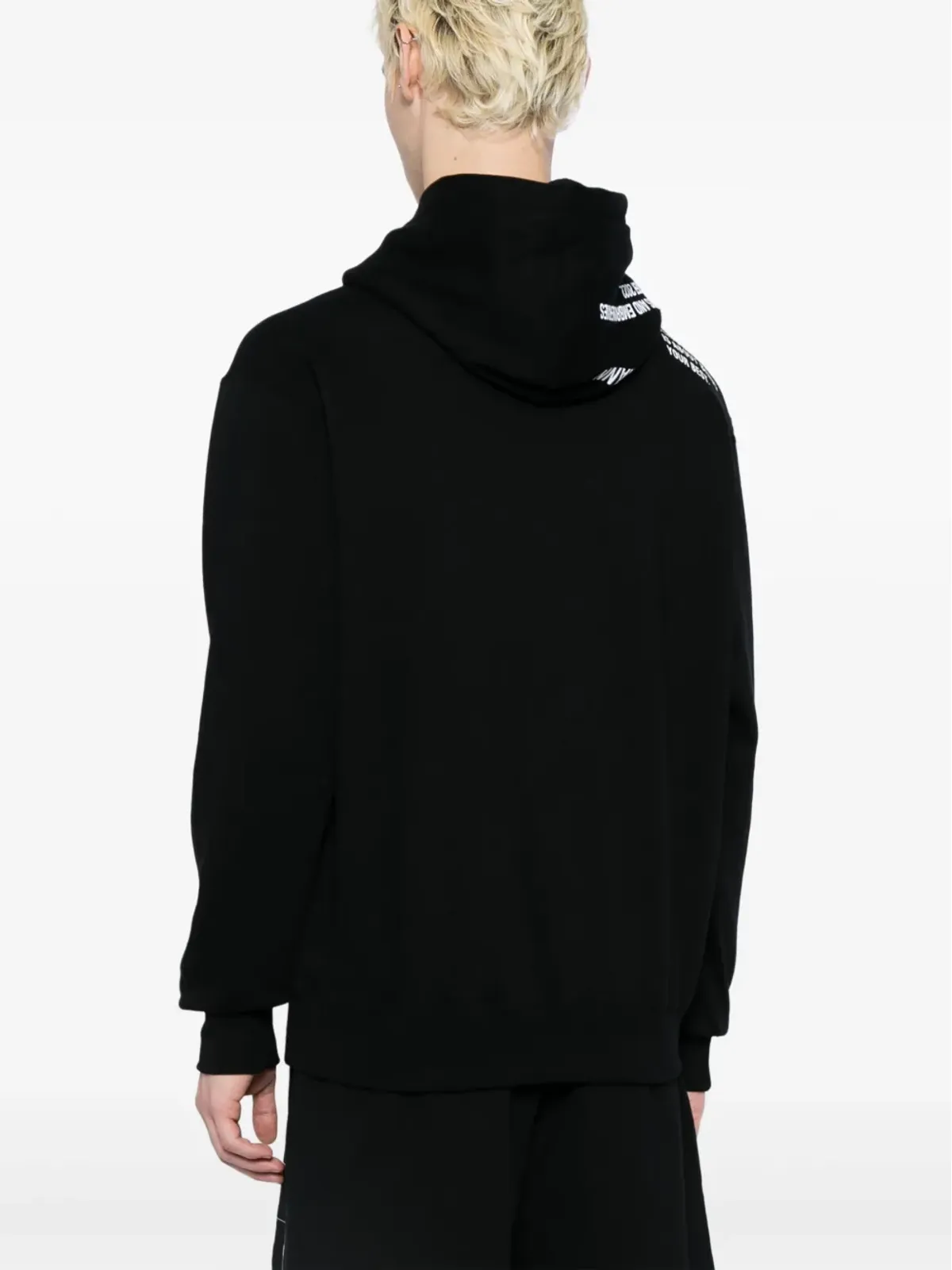 Haider Ackermann テキストプリント コットン パーカー - 画像4