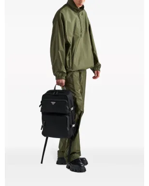 Prada Re-Nylonとサフィアーノレザーのバックパック - ブラック - サムネイル2