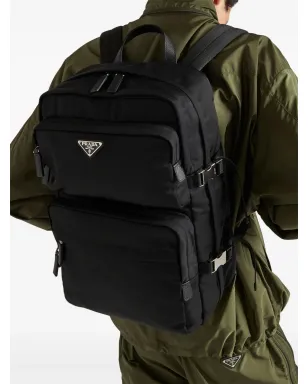 Prada Re-Nylonとサフィアーノレザーのバックパック - ブラック - サムネイル3