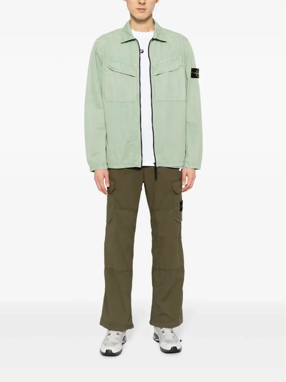 Stone Island コンパスアップリケ カーゴパンツ - 画像2