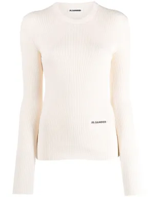Jil Sander ロゴパッチ リブ編みトップ - サムネイル1