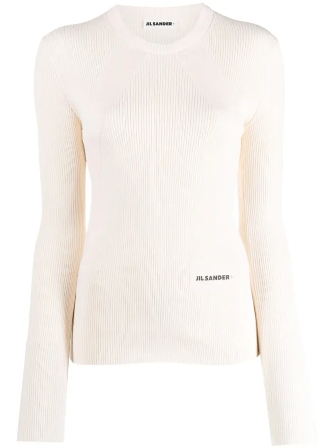 Jil Sander Jil Sander ロゴパッチ リブ編みトップの商品画像