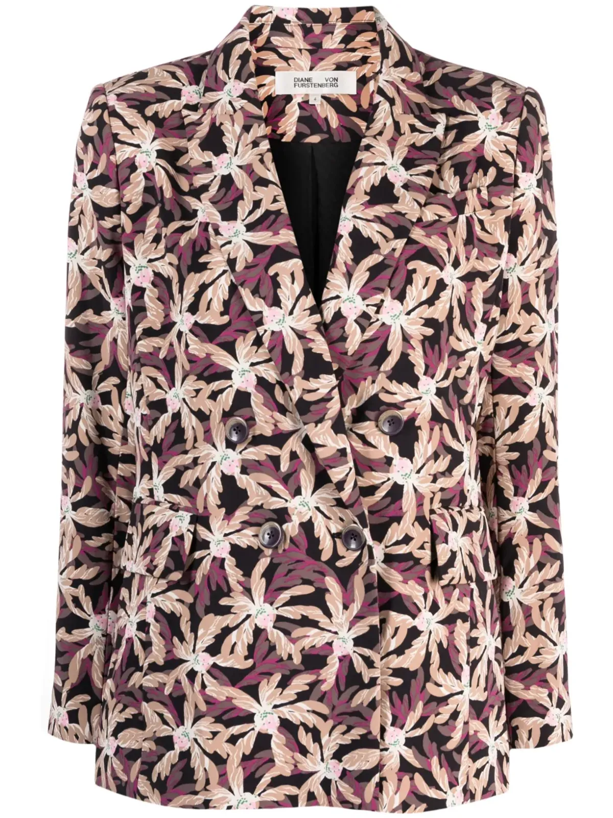 DVF Diane von Furstenberg グロリア 花柄ダブルブレストブレザー - 画像1