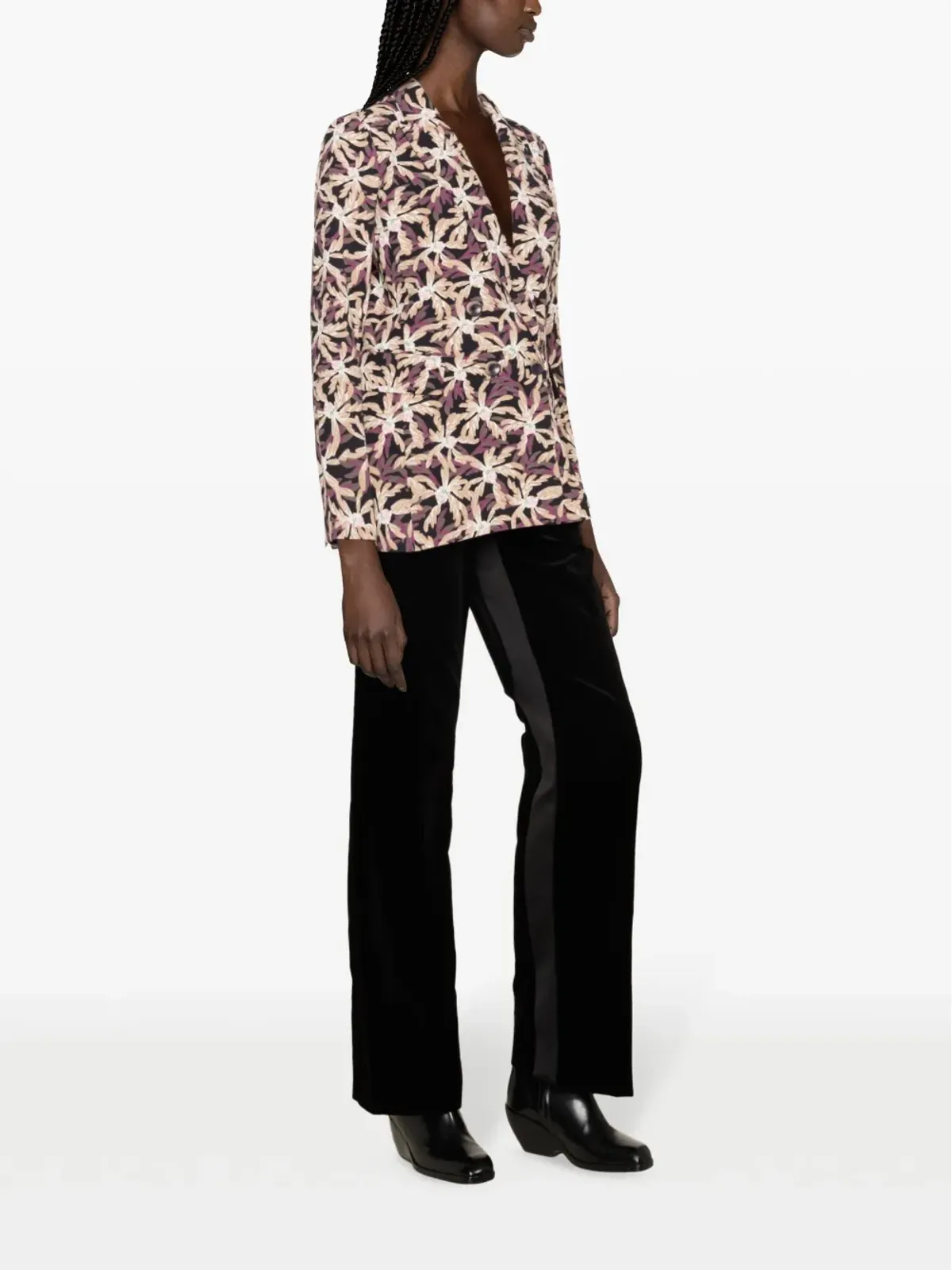 DVF Diane von Furstenberg グロリア 花柄ダブルブレストブレザー - 画像3