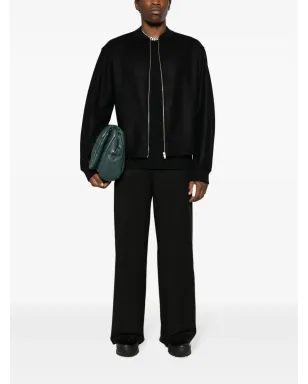 Jil Sander バンドカラー ウール ボンバージャケット - ブラック - サムネイル2