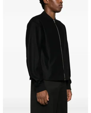 Jil Sander バンドカラー ウール ボンバージャケット - ブラック - サムネイル3
