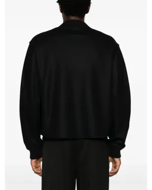 Jil Sander バンドカラー ウール ボンバージャケット - ブラック - サムネイル4