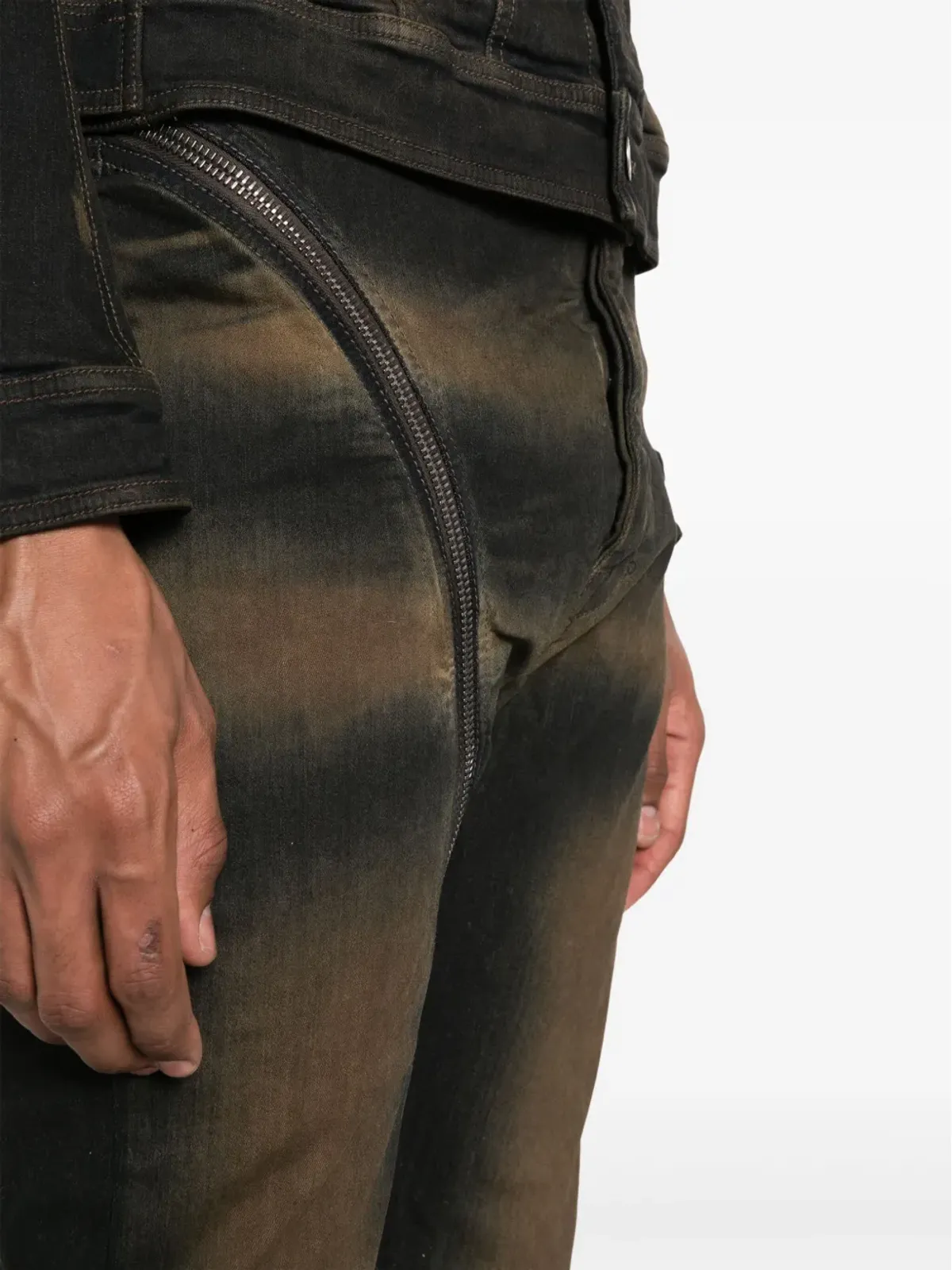 Rick Owens DRKSHDW アシンメトリック スキニーパンツ - 画像5