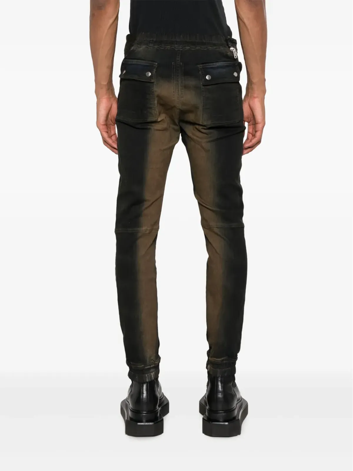 Rick Owens DRKSHDW アシンメトリック スキニーパンツ - 画像4