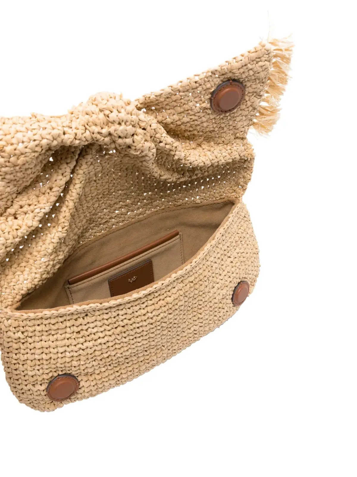 Anya Hindmarch ボウ ラフィア クラッチバッグ - Neutrals - 画像5
