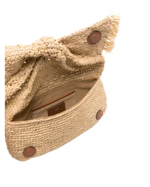 Anya Hindmarch ボウ ラフィア クラッチバッグ - Neutrals - サムネイル5