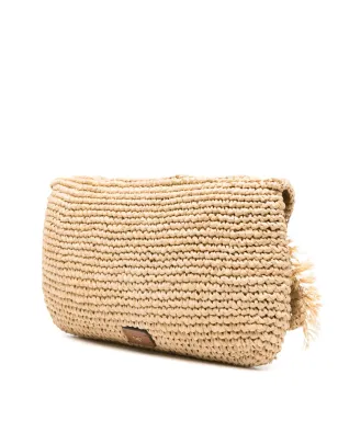 Anya Hindmarch ボウ ラフィア クラッチバッグ - Neutrals - サムネイル3