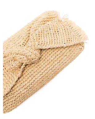 Anya Hindmarch ボウ ラフィア クラッチバッグ - Neutrals - サムネイル4