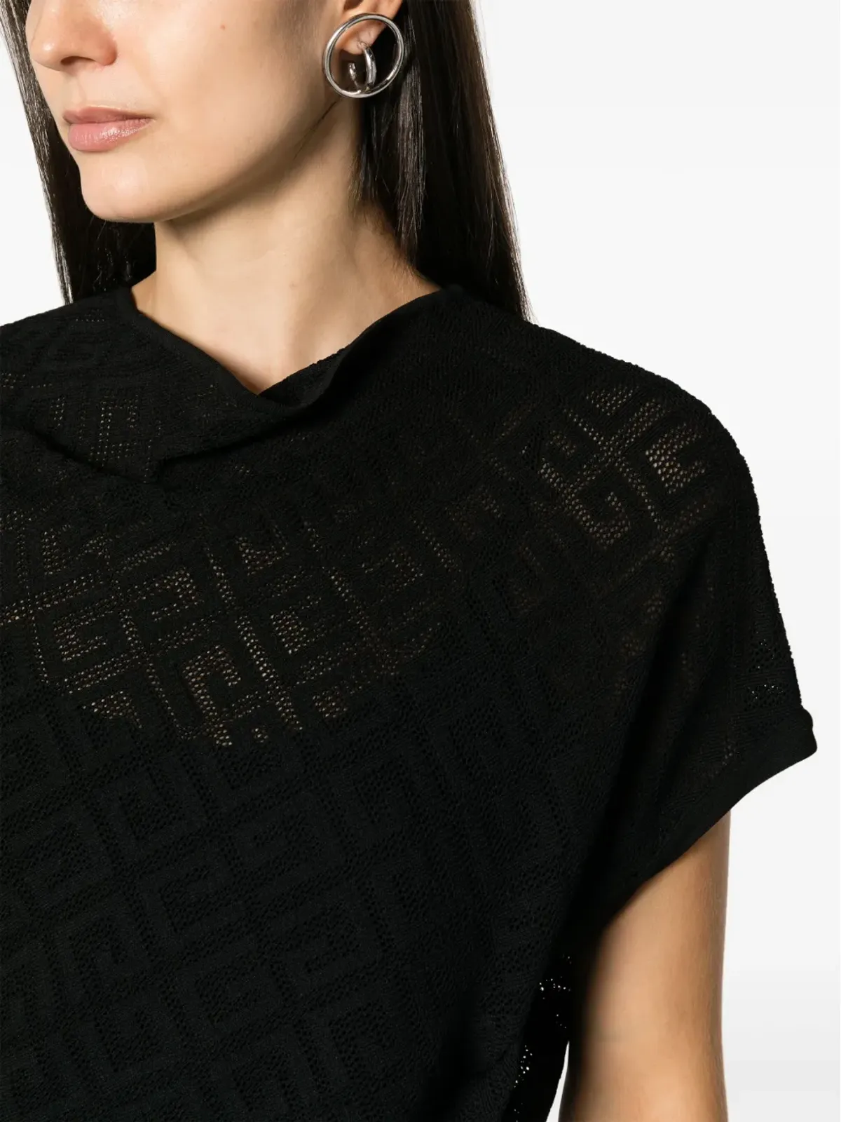 Givenchy 4Gジャカード ドレープ ミディドレス - 画像5