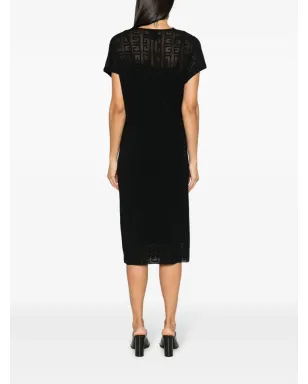 Givenchy 4Gジャカード ドレープ ミディドレス - サムネイル4