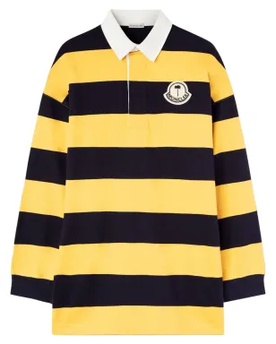 Palm Angels x Moncler ロゴアップリケ付きストライプポロシャツ - Yellow - サムネイル1
