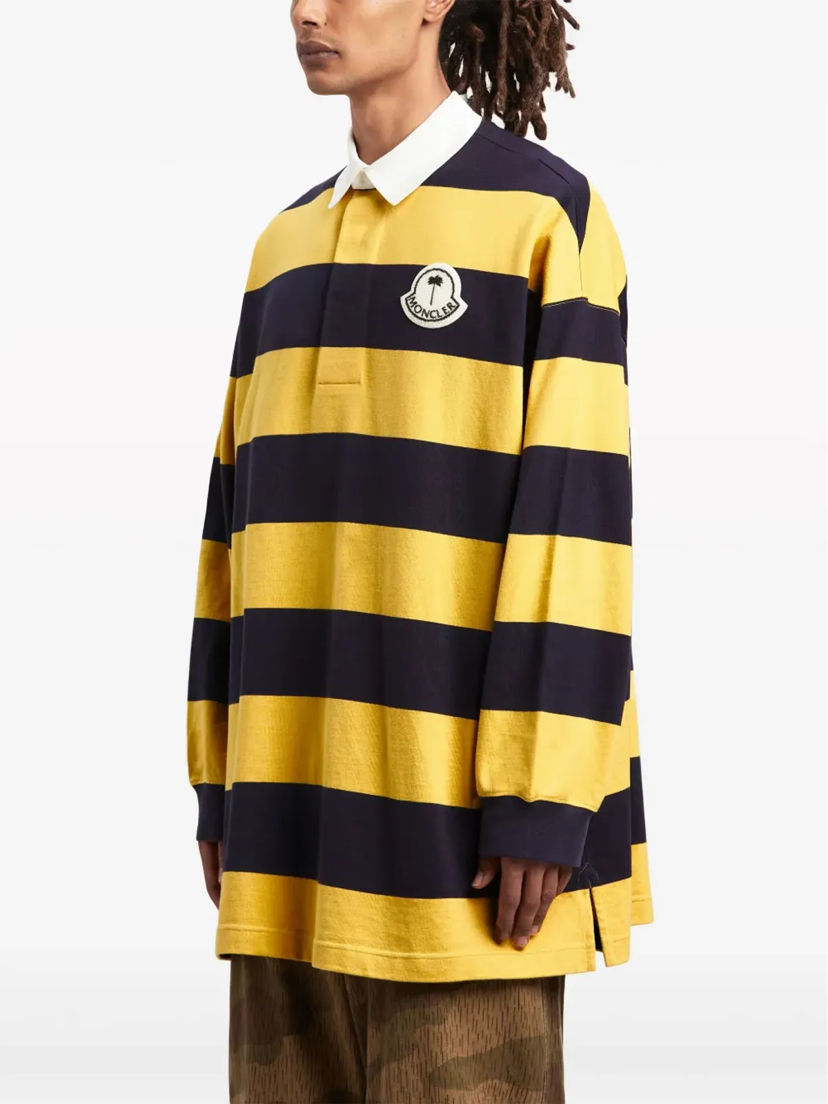 Palm Angels x Moncler ロゴアップリケ付きストライプポロシャツ - Yellow - 画像5