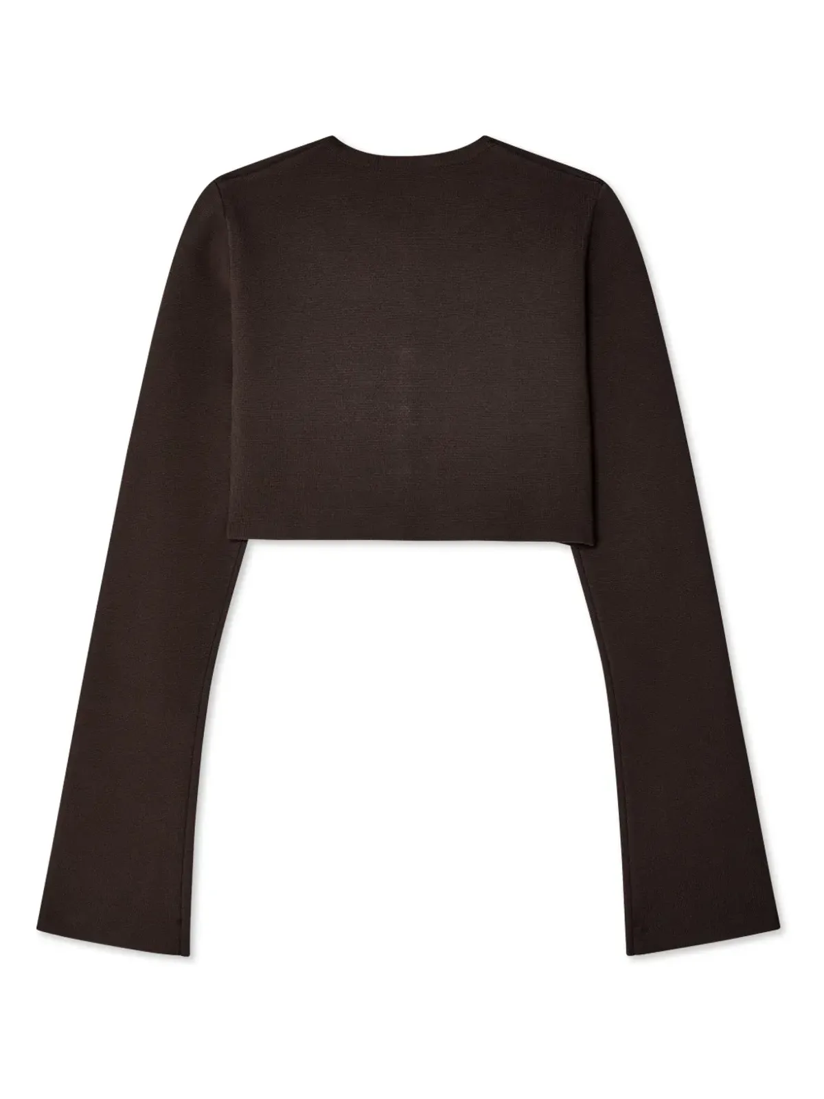 Courrèges クロップド ファインニット カーディガン - ブラウン - 画像2
