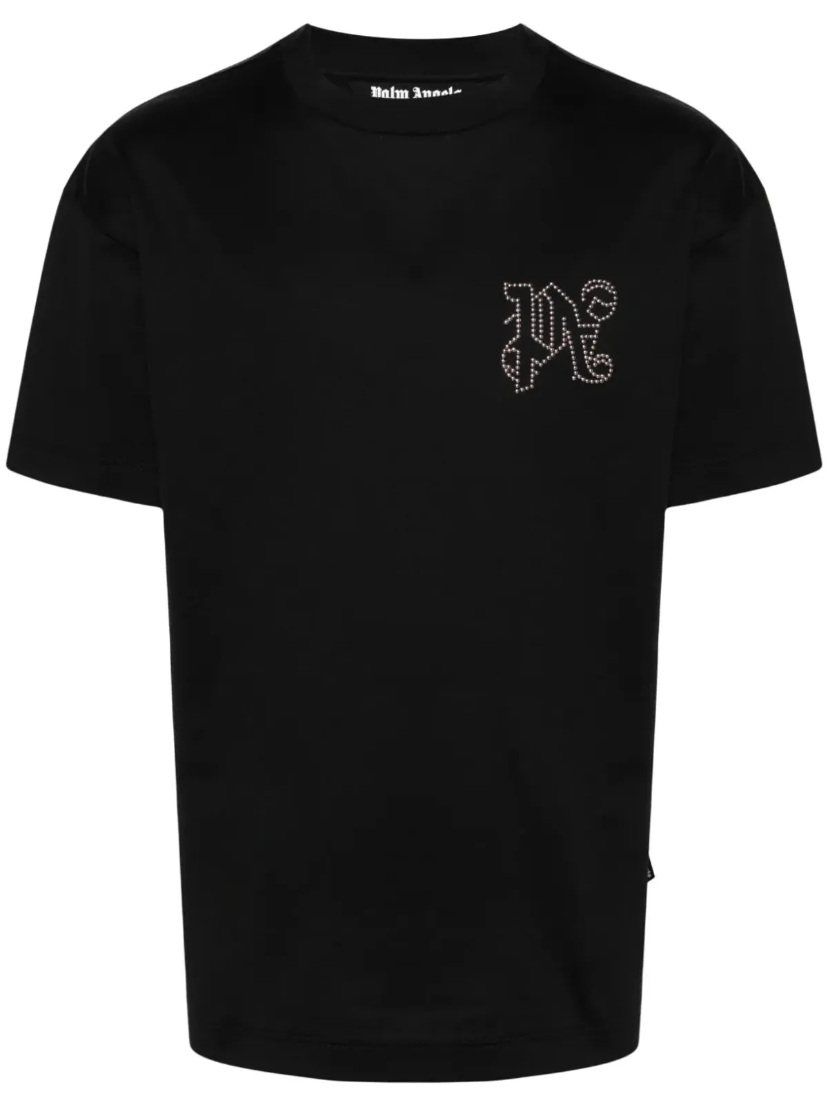 Palm Angels モノグラムアップリケ コットン Tシャツ - ブラック - 画像1
