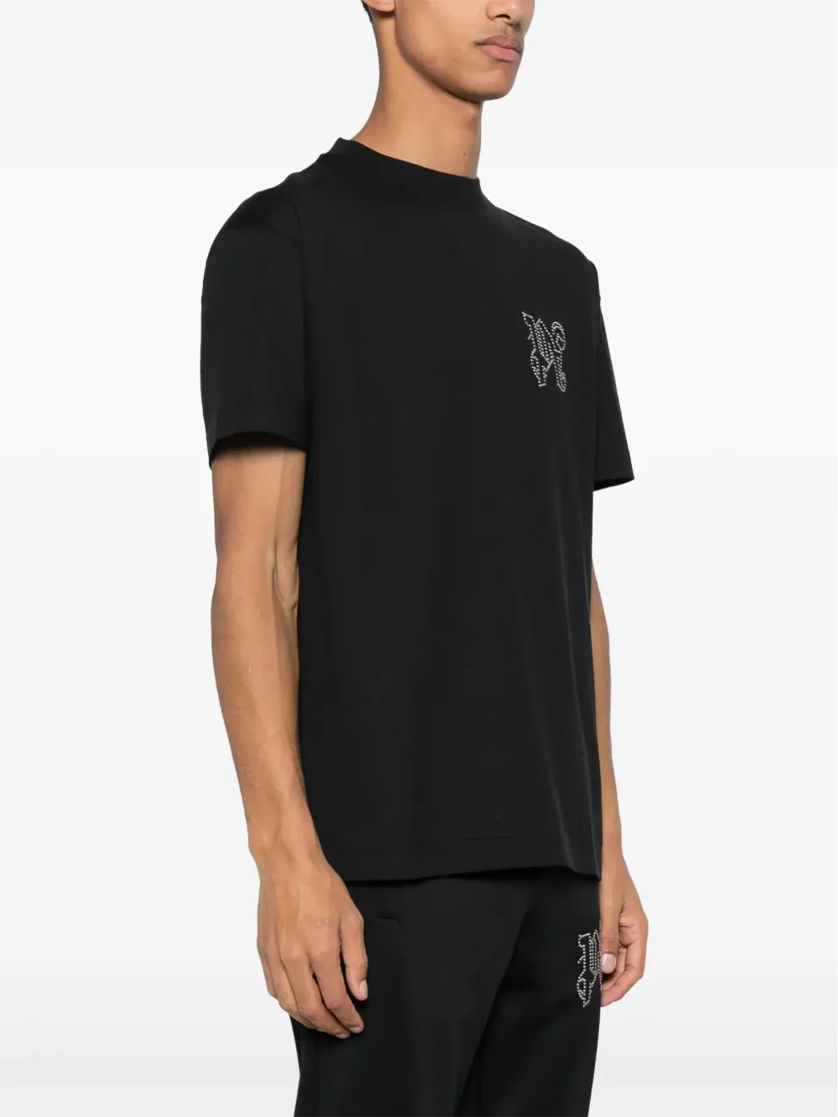 Palm Angels モノグラムアップリケ コットン Tシャツ - ブラック - 画像3