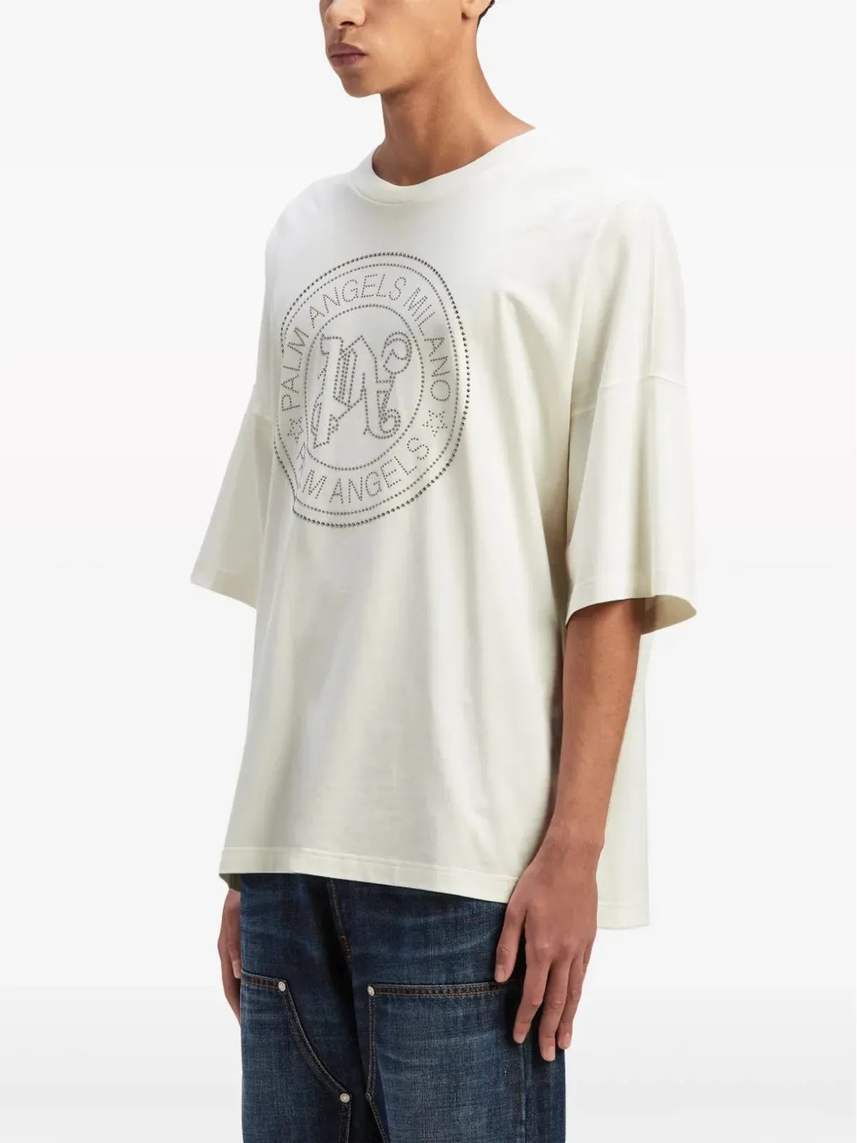 Palm Angels Milano スタッズ入り Tシャツ - ホワイト - 画像4