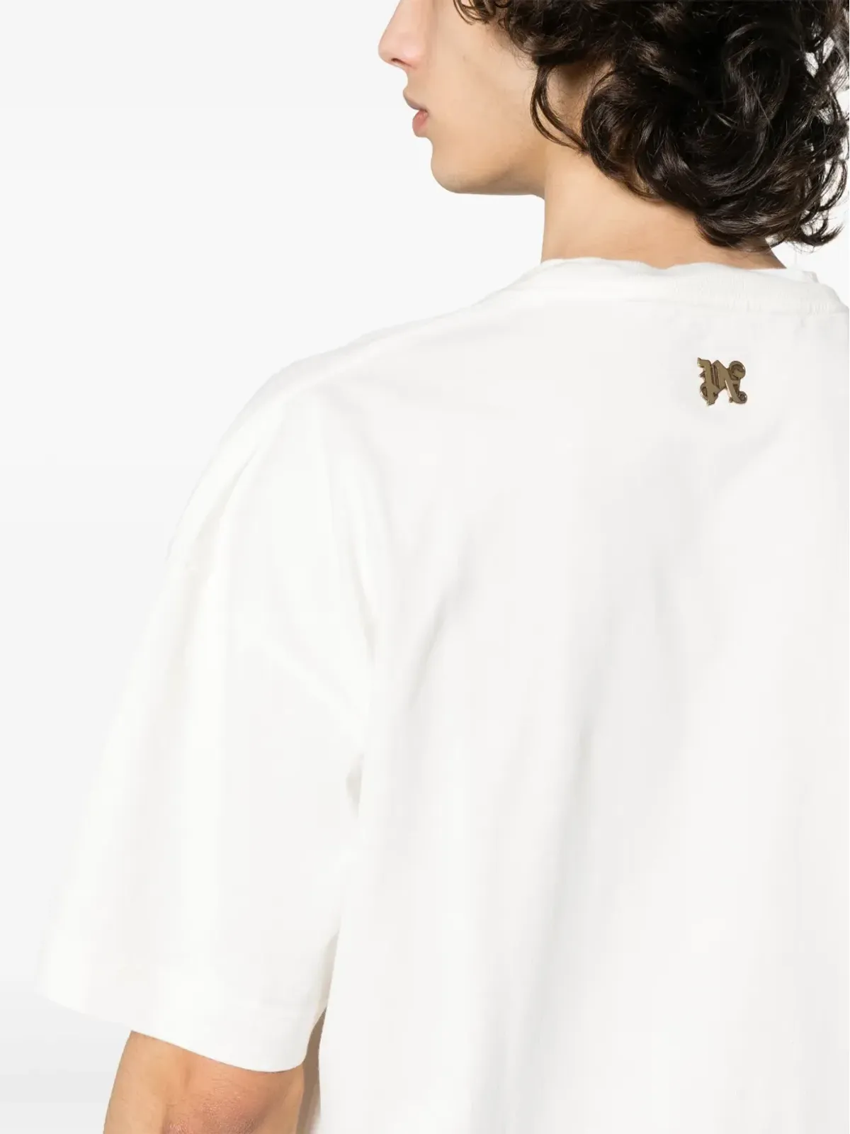 Palm Angels バーニングモノグラムプリント Tシャツ - ホワイト - 画像5