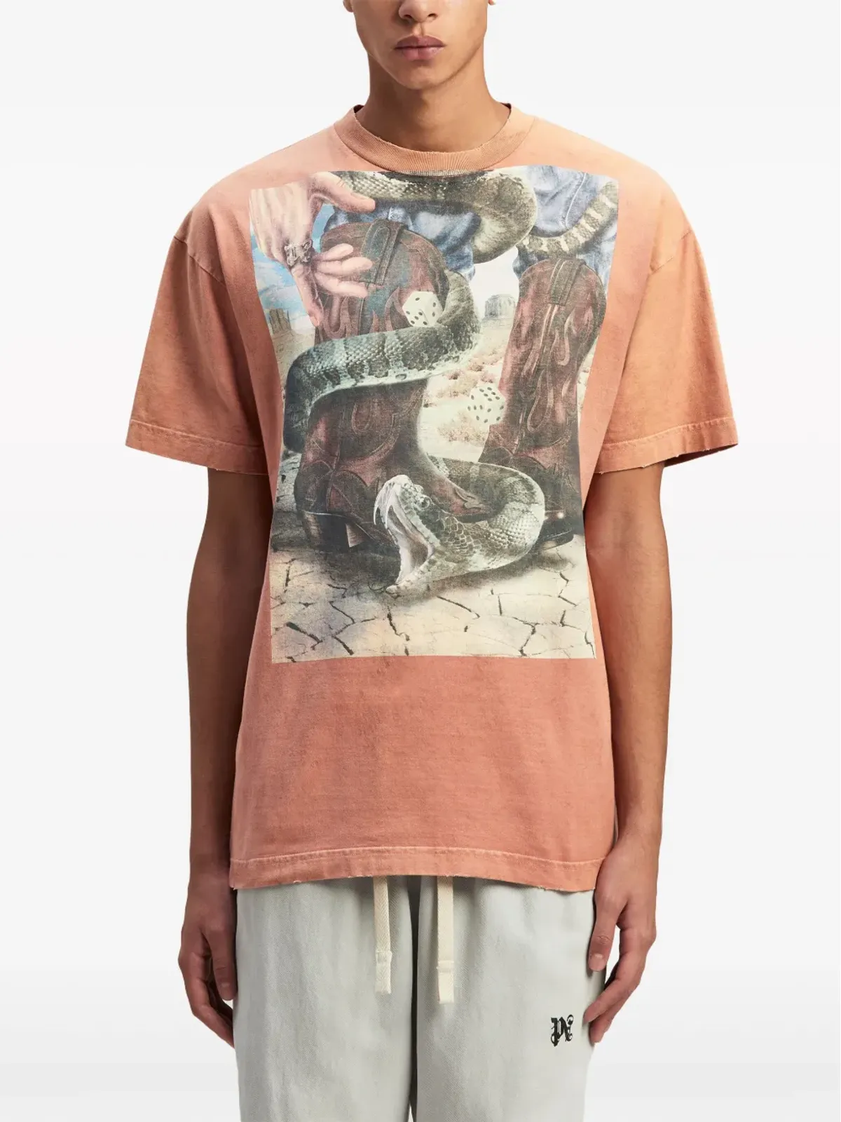Palm Angels ダイスゲーム コットンTシャツ - ピンク - 画像3