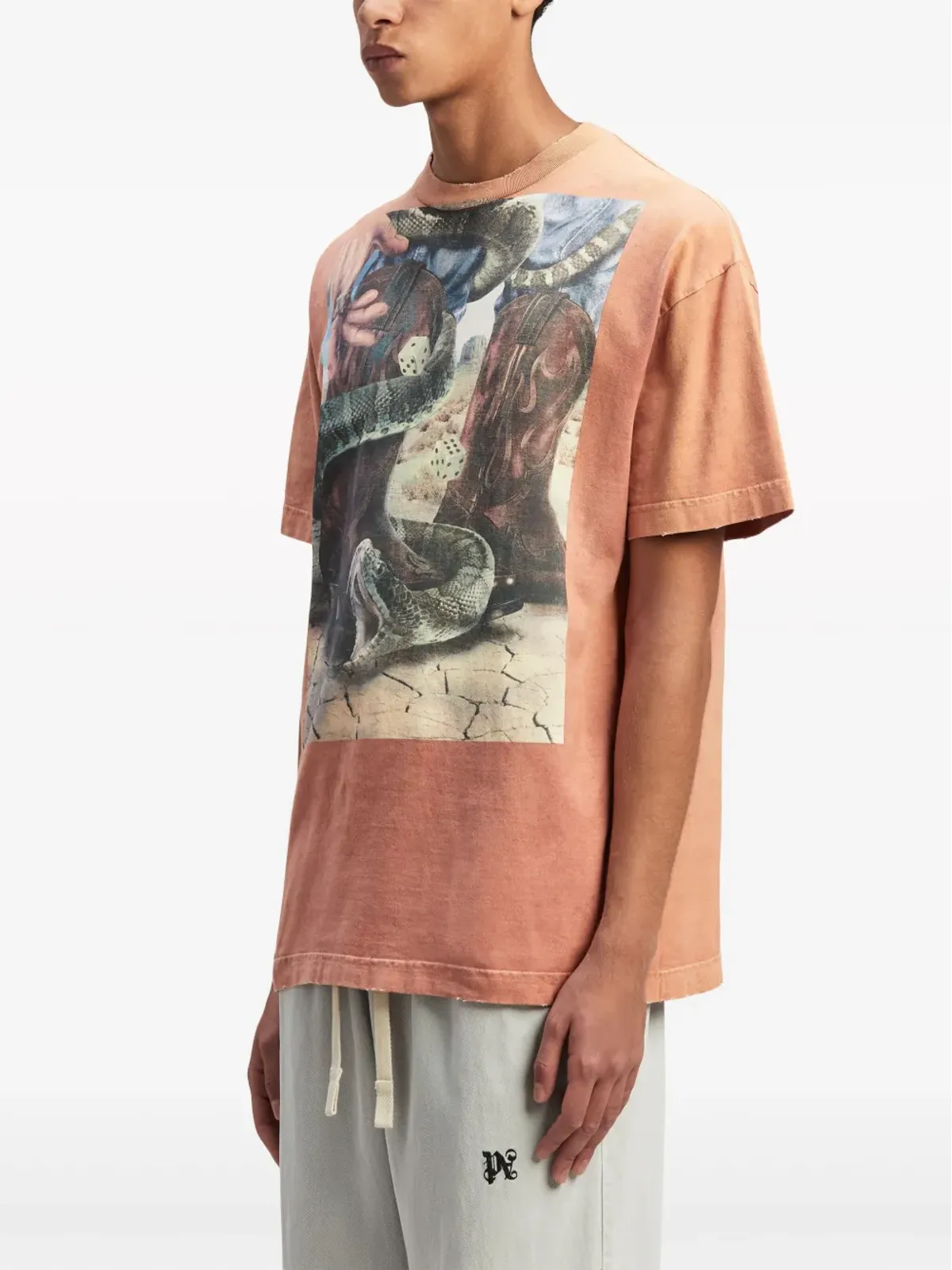 Palm Angels ダイスゲーム コットンTシャツ - ピンク - 画像4