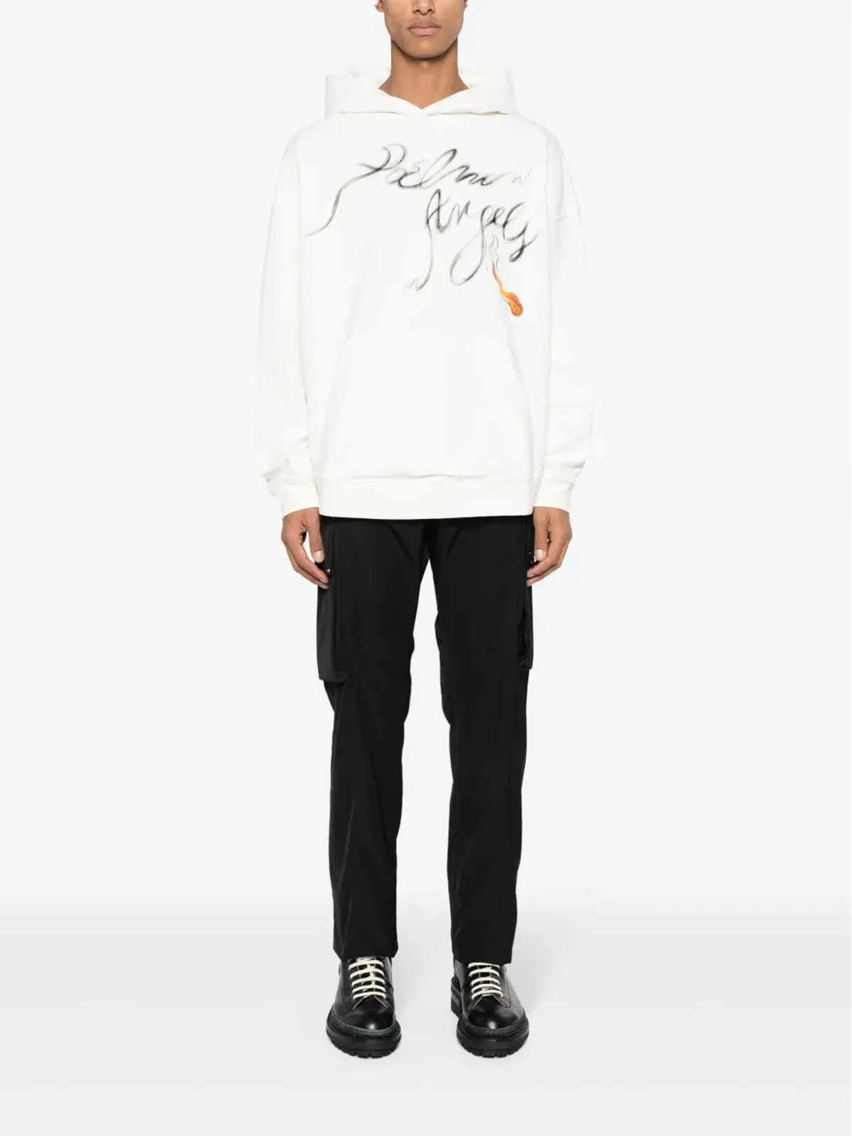 Palm Angels フォギー ロゴプリント パーカー - ホワイト - 画像2