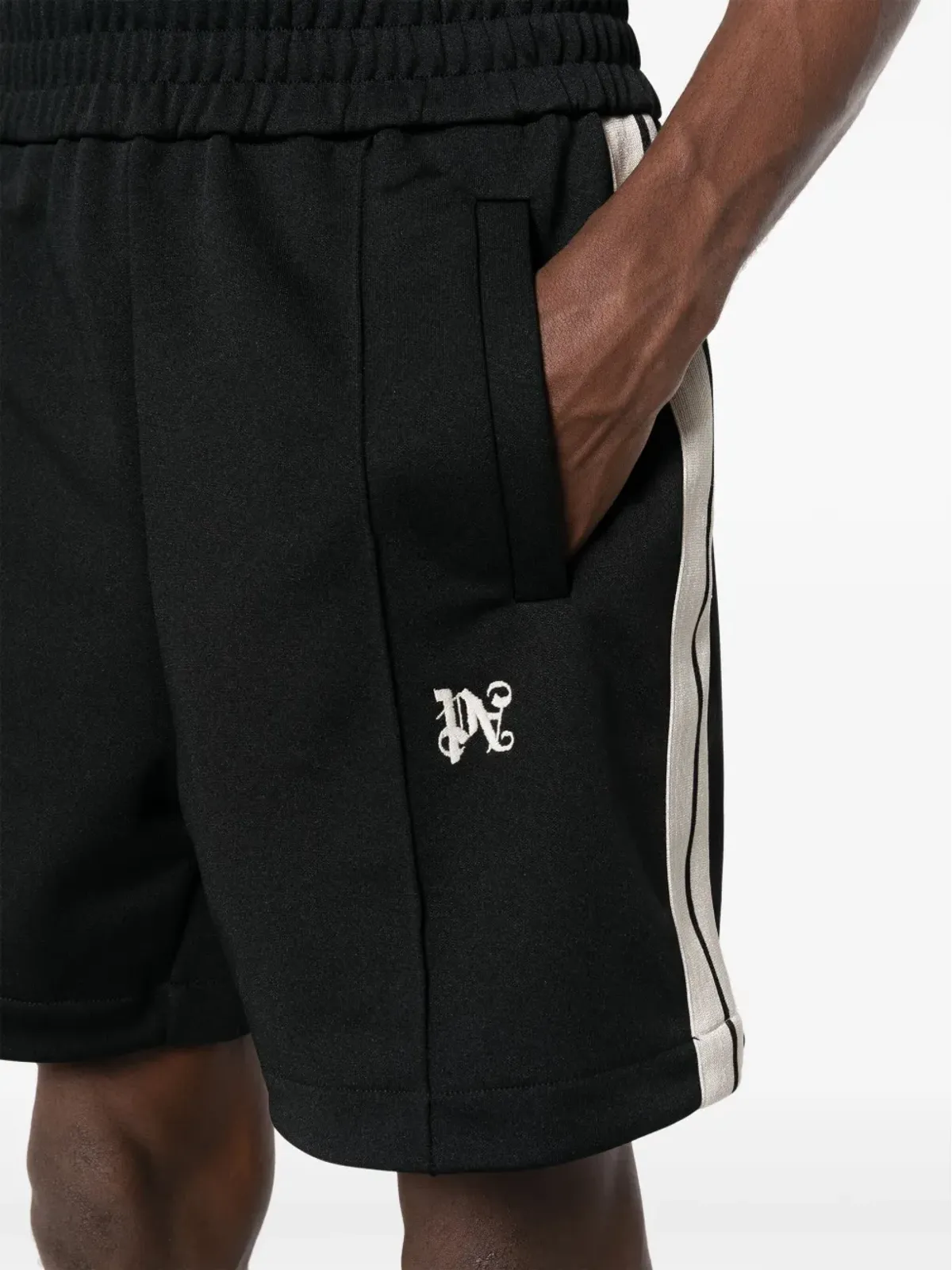 Palm Angels monogram-embroidered track shorts - 画像5