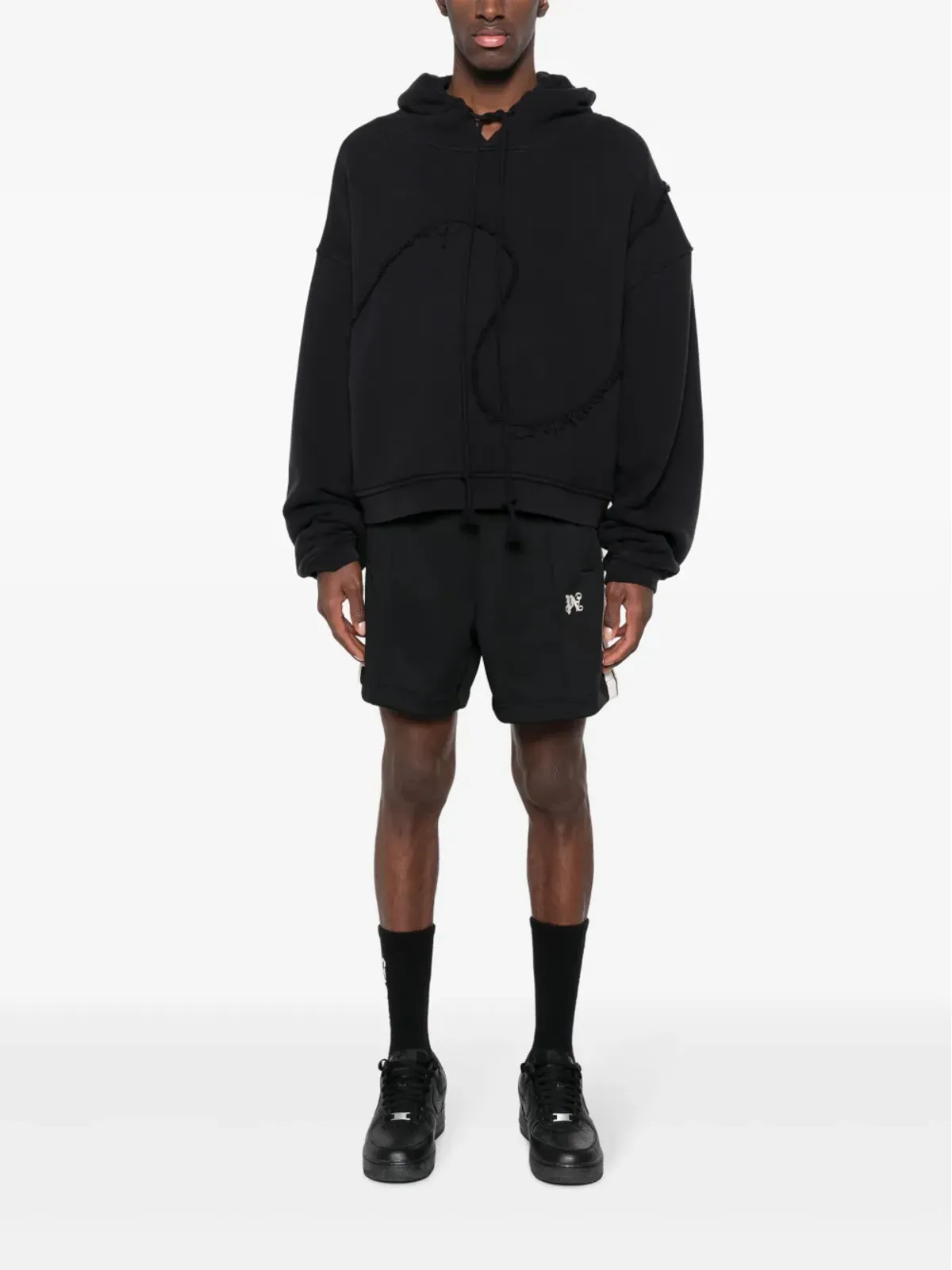 Palm Angels monogram-embroidered track shorts - 画像2