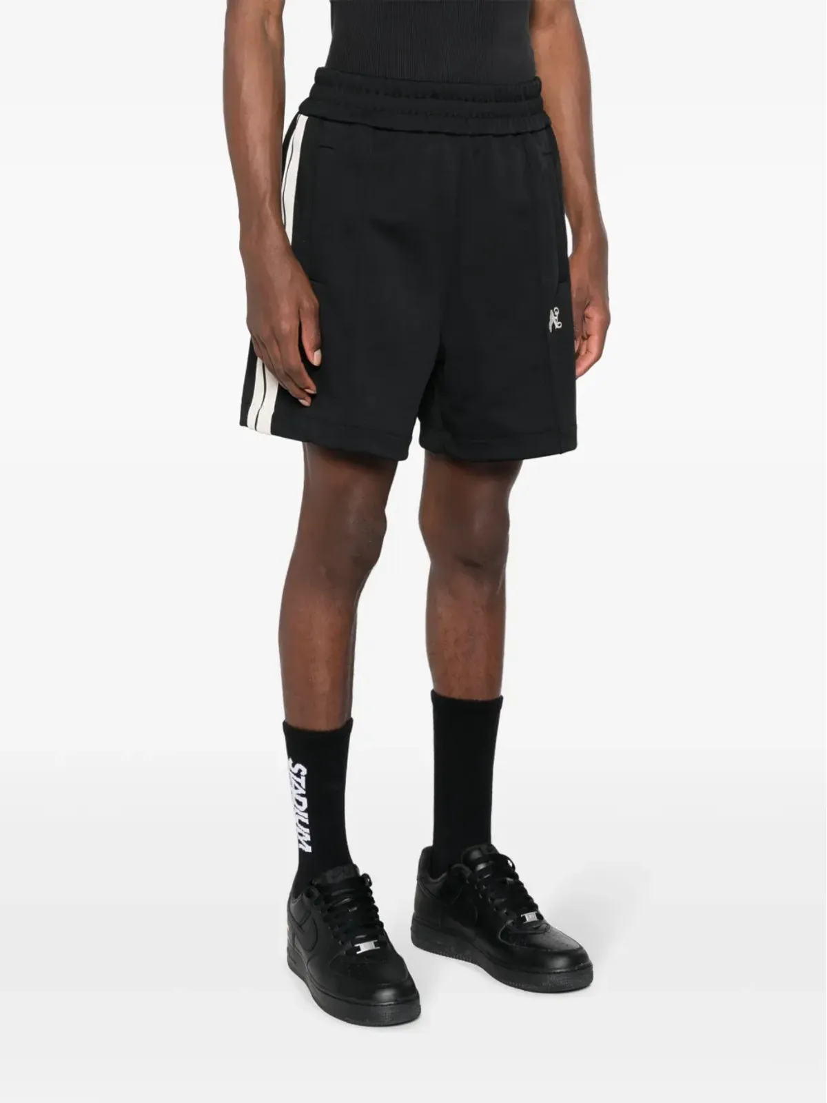 Palm Angels monogram-embroidered track shorts - 画像3
