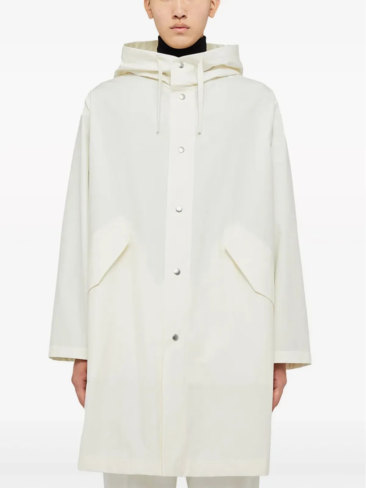 Jil Sander フィッシュテールデザイン フード付きコットンパーカ - 画像2