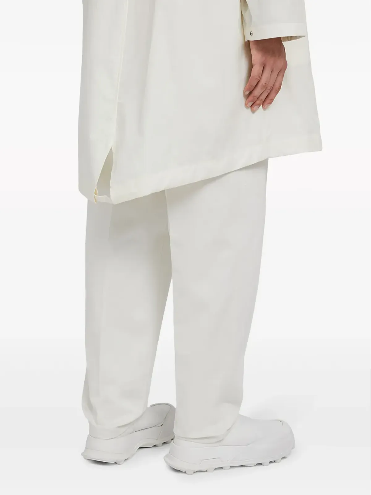 Jil Sander フィッシュテールデザイン フード付きコットンパーカ - 画像3