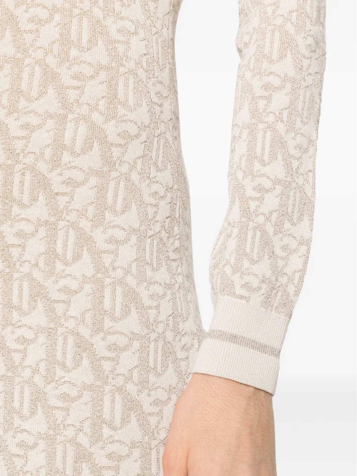 Palm Angels モノグラムジャカード編みミニドレス - ニュートラルカラー - 画像5