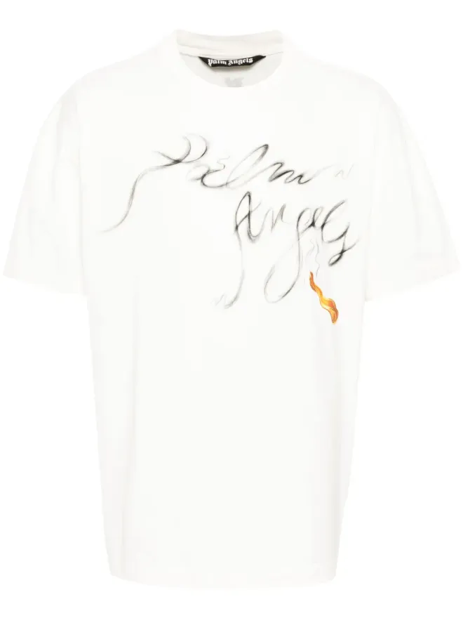 Palm Angels Palm Angels フォギー ロゴプリント Tシャツ - ホワイトの商品画像