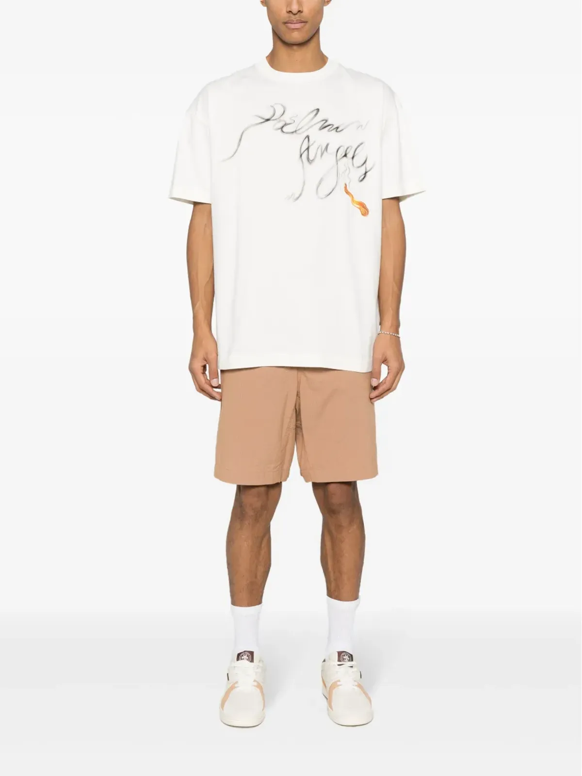 Palm Angels フォギー ロゴプリント Tシャツ - ホワイト - 画像2