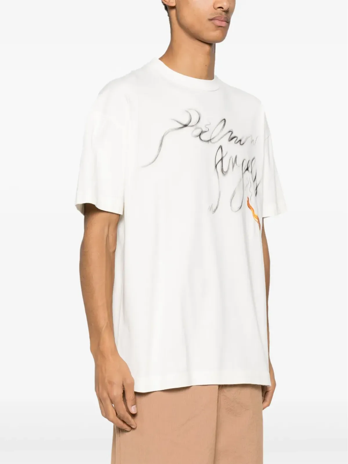 Palm Angels フォギー ロゴプリント Tシャツ - ホワイト - 画像3