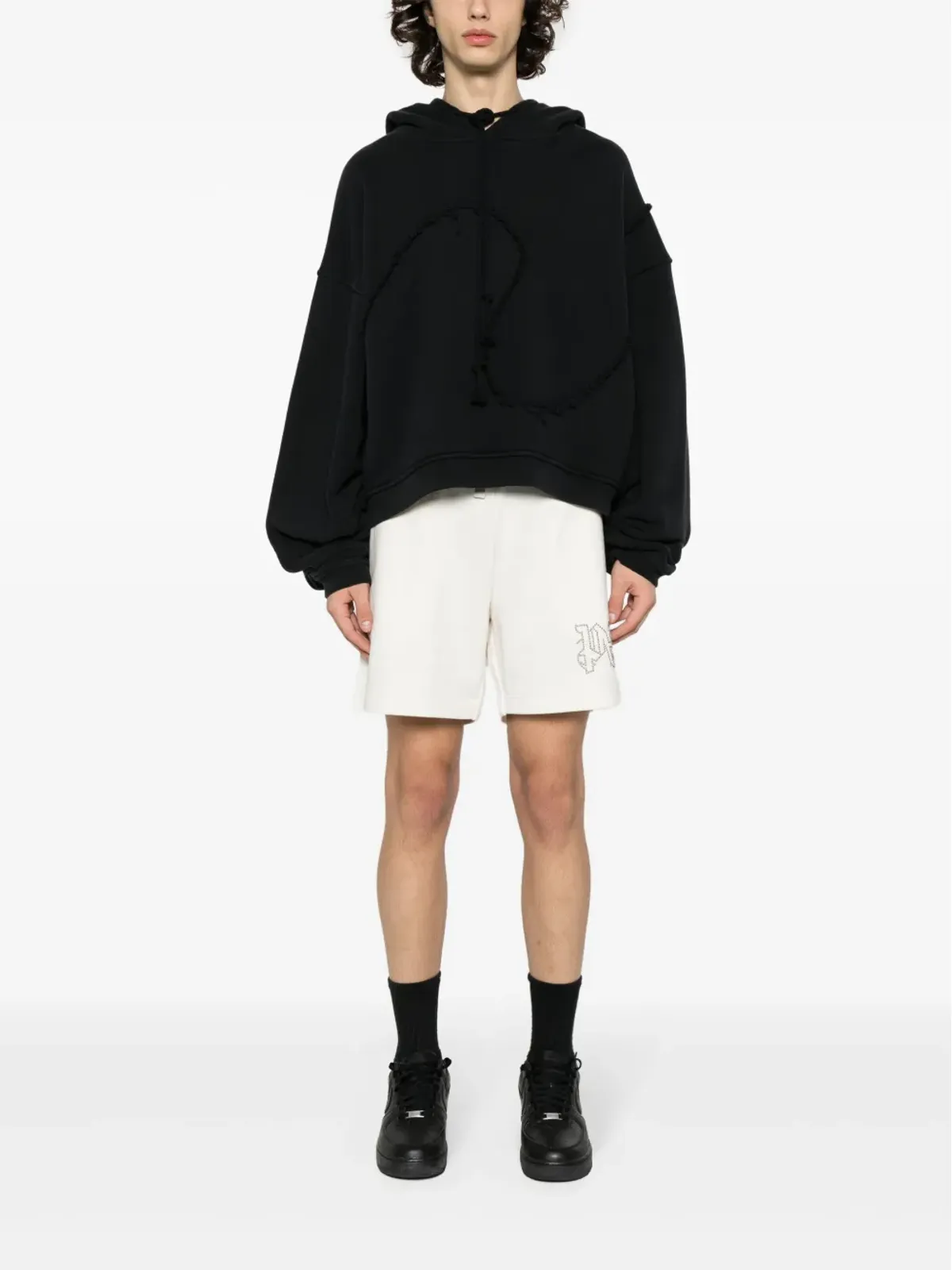 Palm Angels モノグラムアップリケ トラックショーツ - ニュートラルカラー - 画像2