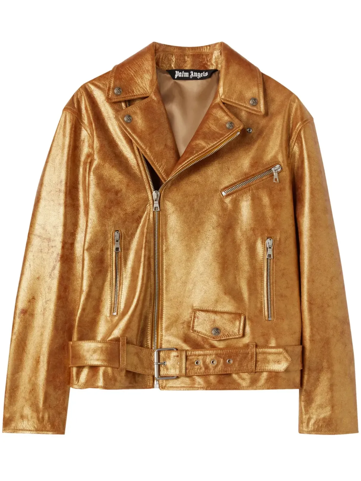 Palm Angels シティ ラミネーテッド バイカージャケット - 画像1