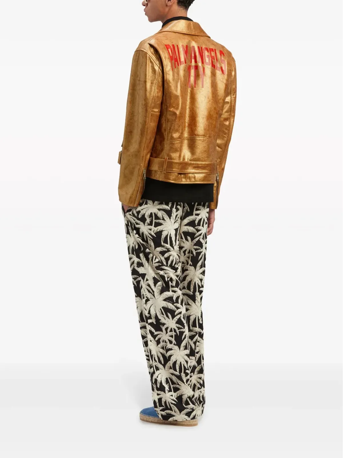 Palm Angels シティ ラミネーテッド バイカージャケット - 画像2