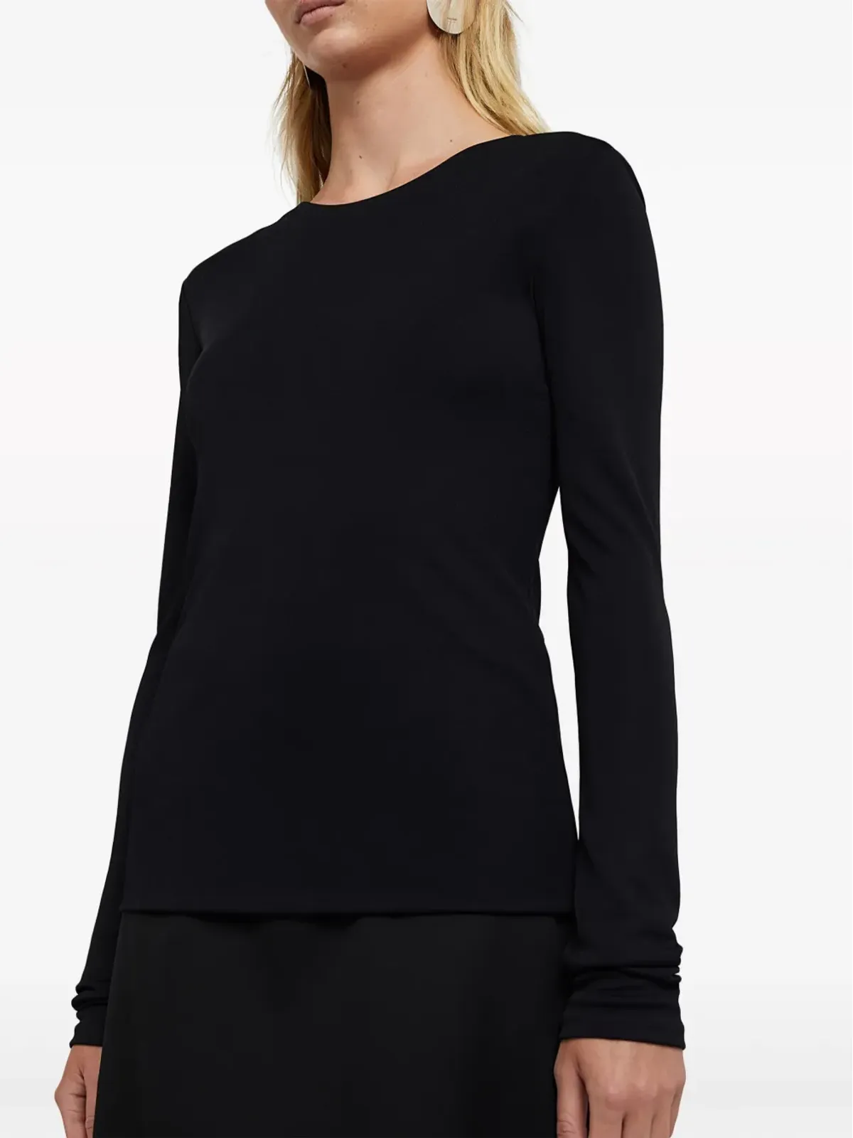 Jil Sander ジャージー長袖Tシャツ ブラック - 画像3