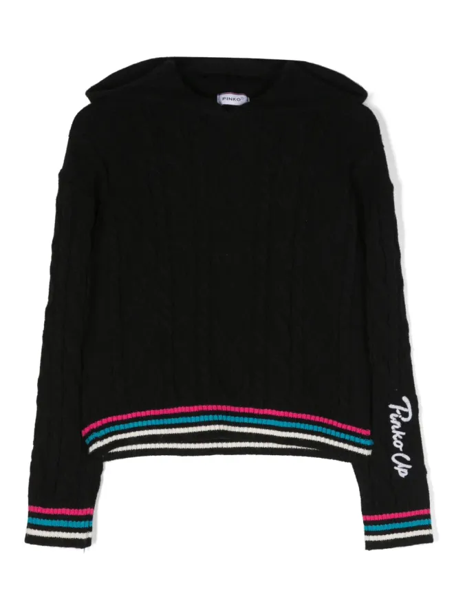 Pinko Kids Pinko Kids ロゴ刺繍入りフード付きジャンパーの商品画像