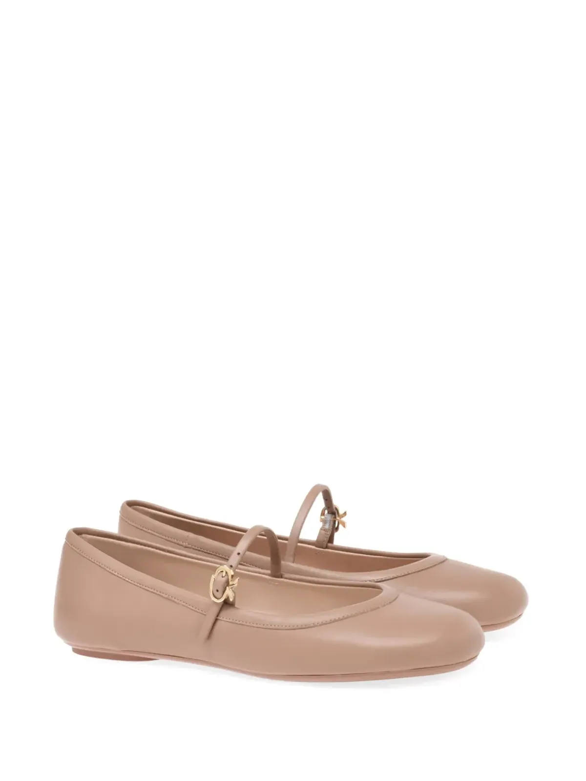 Gianvito Rossi Carla レザー バレリーナシューズ - 画像2
