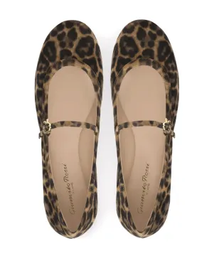 Gianvito Rossi Carla レオパード柄 バレエシューズ - ブラウン - サムネイル3