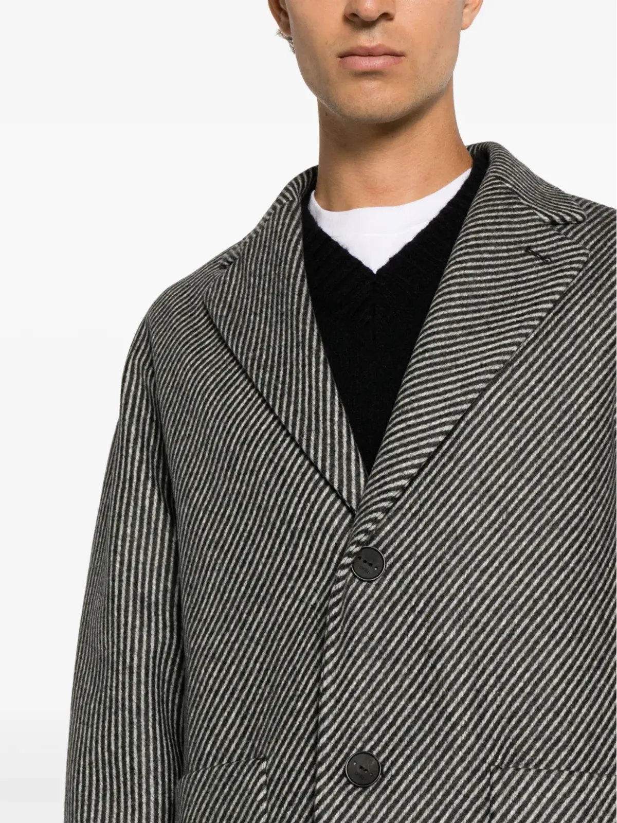Hevo Conversano シングルブレストコート - 画像5