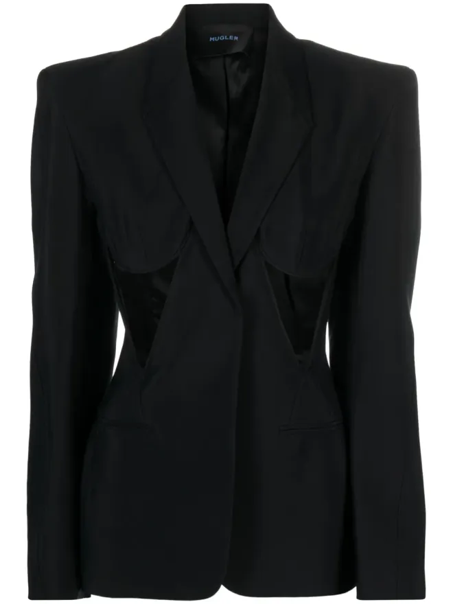 Mugler Mugler カットアウト・ストラクチャード・ブレザーの商品画像